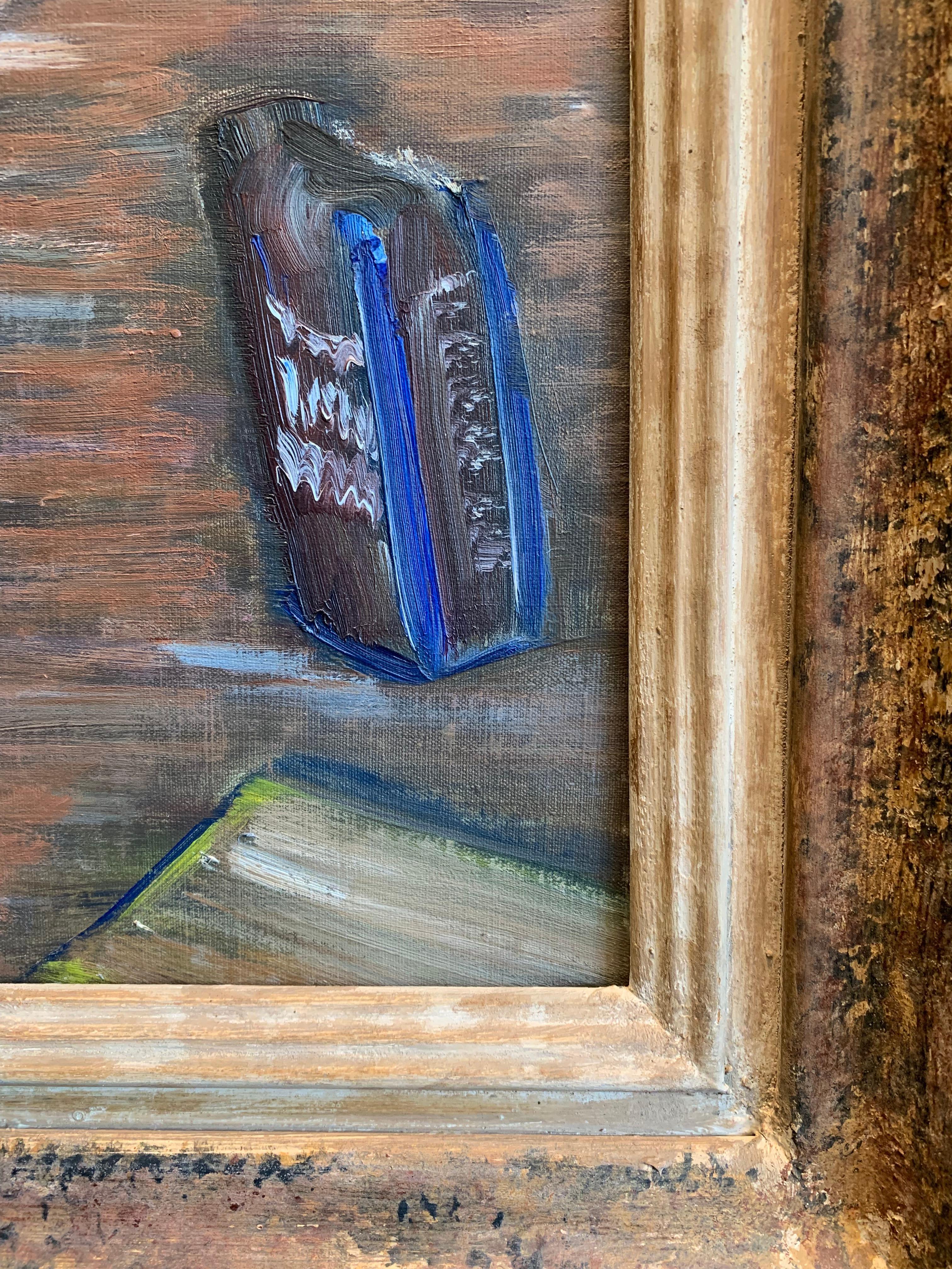 Peinture à l'huile suédoise des années 1930 représentant un vase de pivoines en vente 2