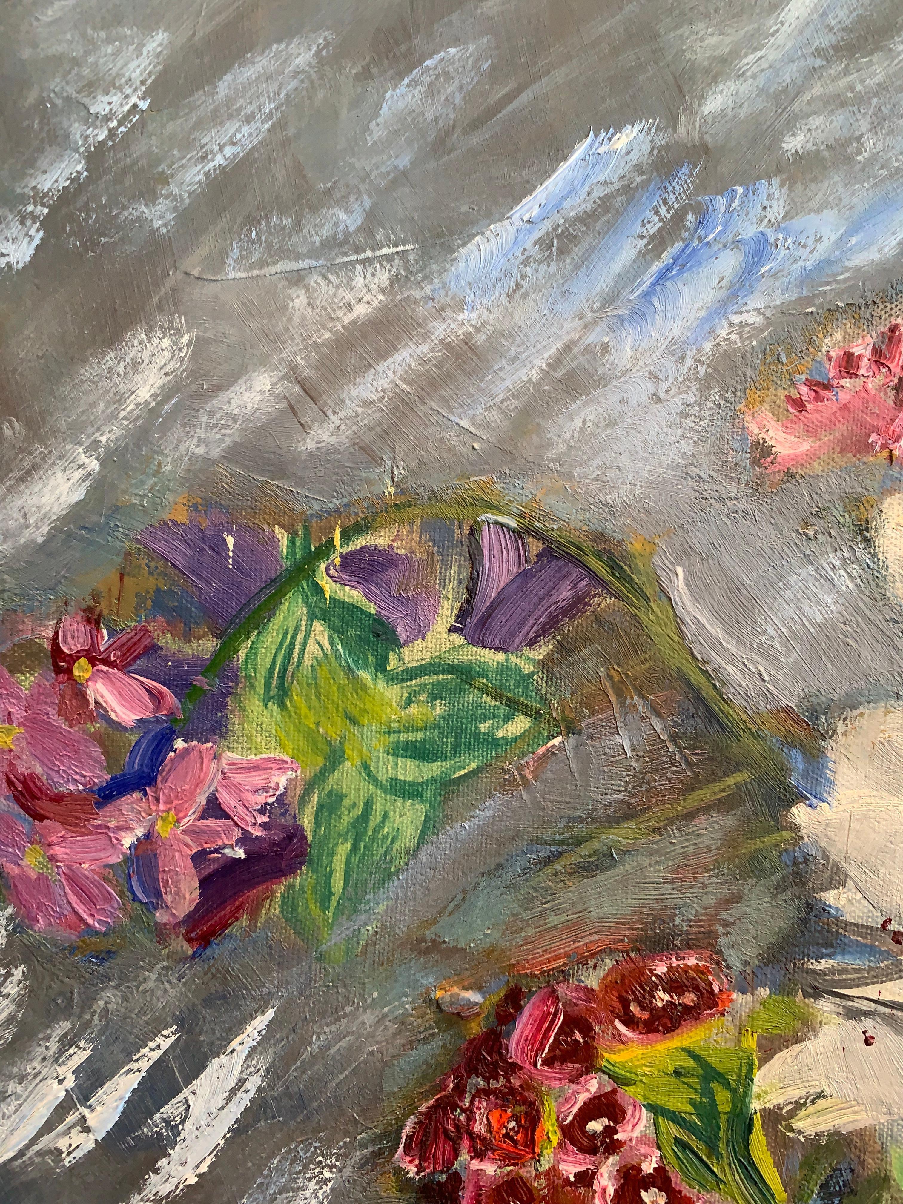 Peinture à l'huile suédoise des années 1930 représentant un vase de pivoines Bon état - En vente à London, GB