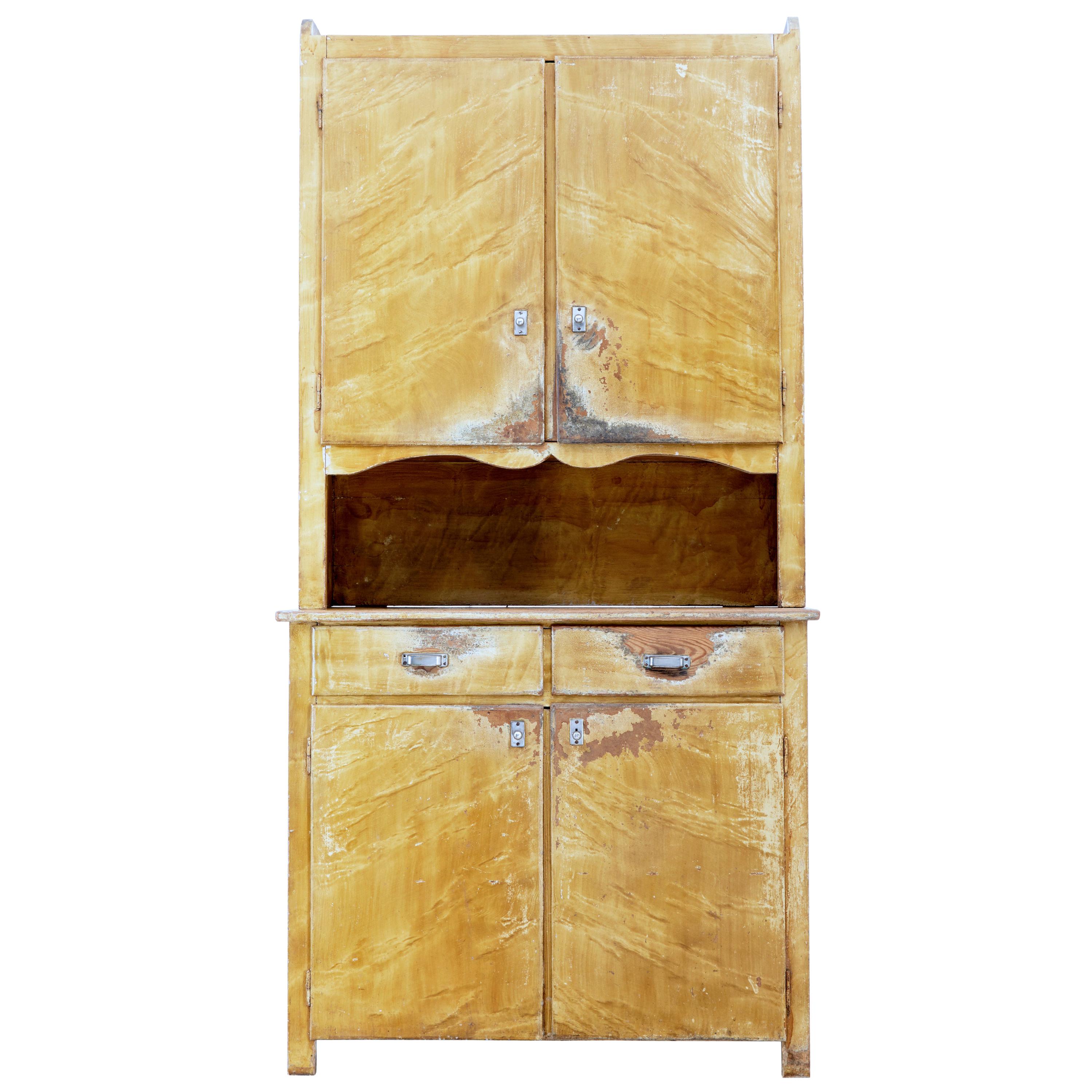 19th Century Swedish Pine Kitchen Cupboard at 1stDibs