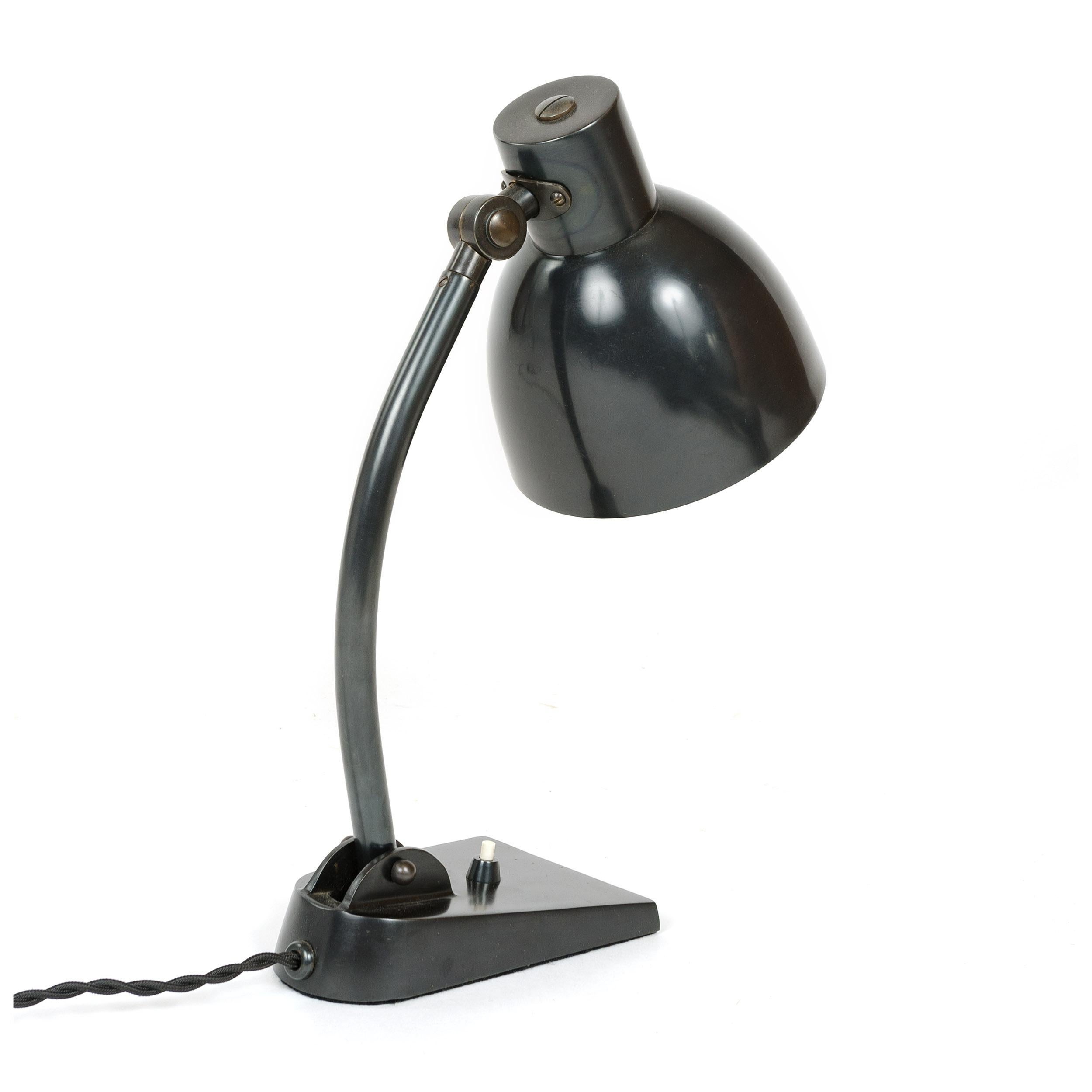 1930s Swiss Articulated Desk Lamp by B.A.G. Turgi In Good Condition In Sagaponack, NY