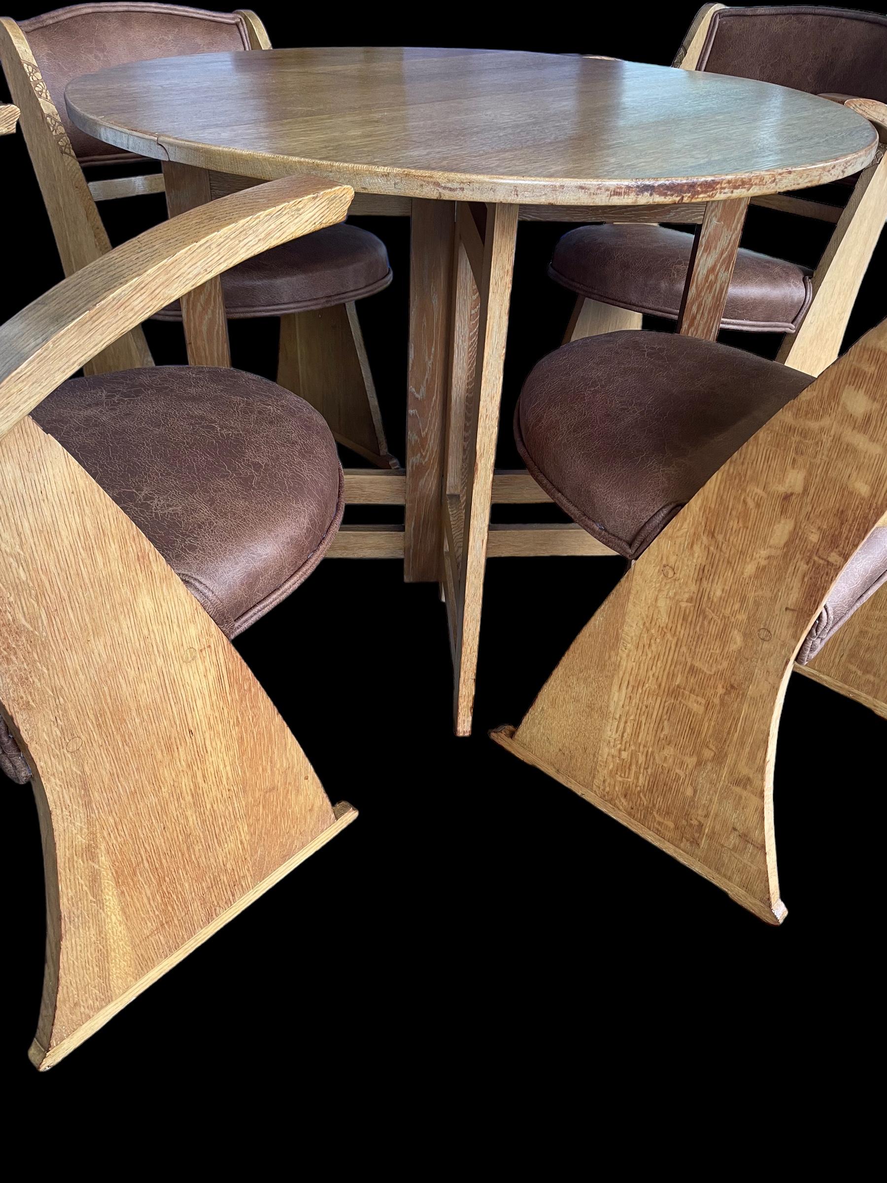 Table et quatre chaises de Gomme, 1930 en vente 12