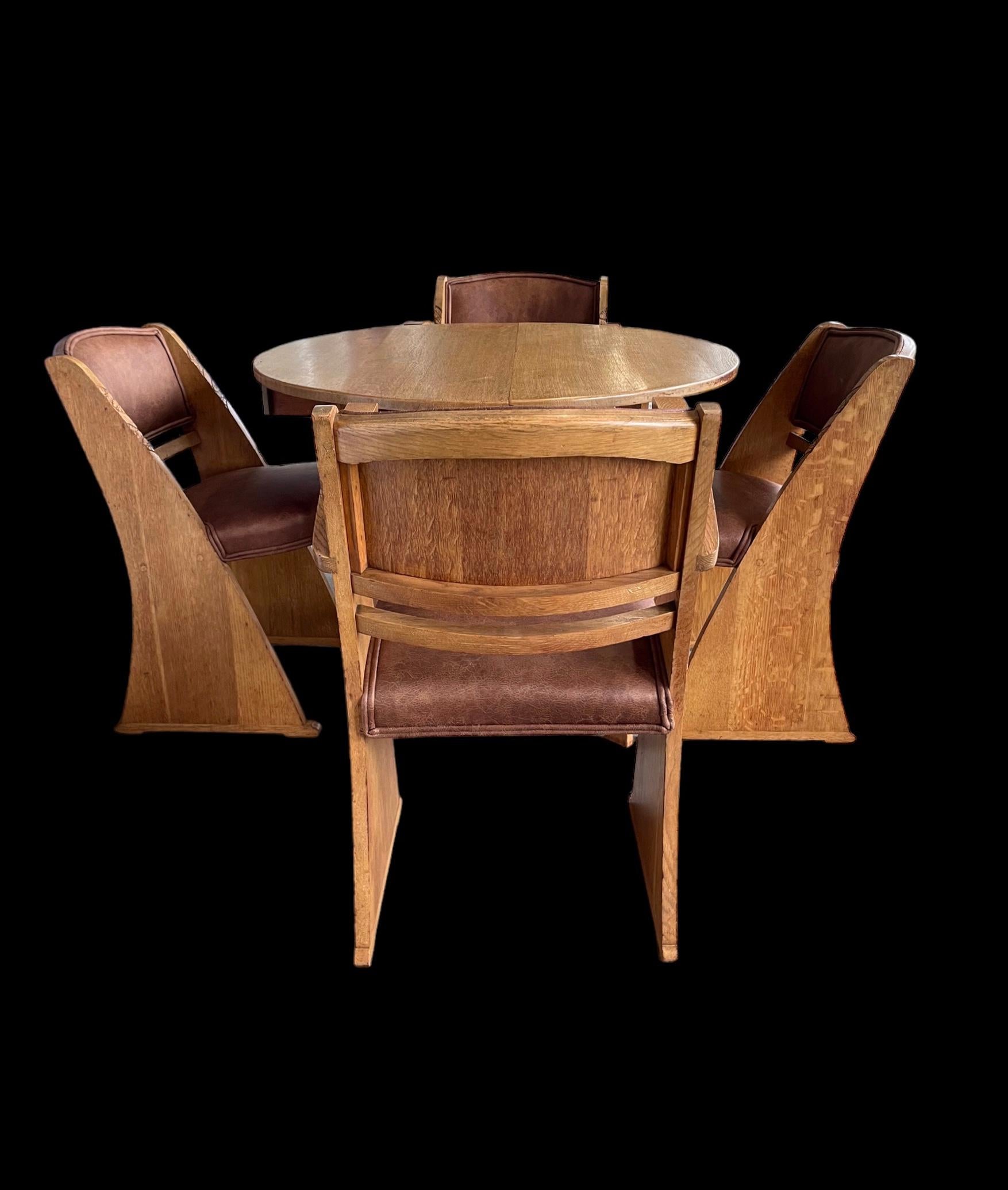 Table et quatre chaises de Gomme, 1930 en vente 13