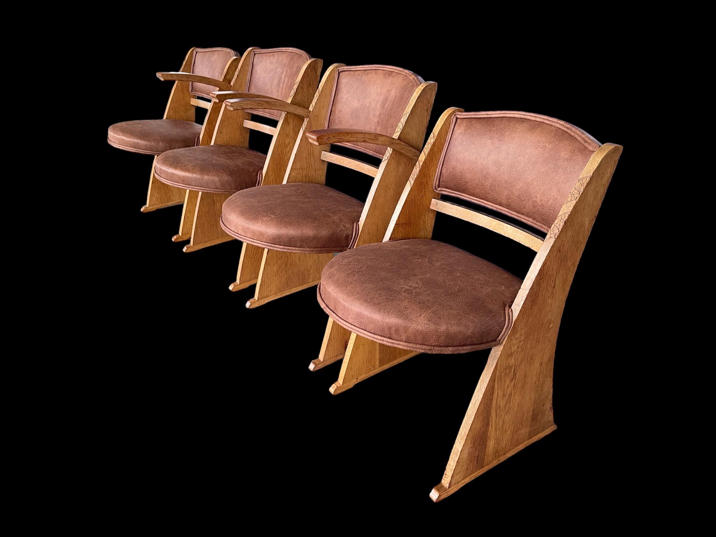 Table et quatre chaises de Gomme, 1930 en vente 2
