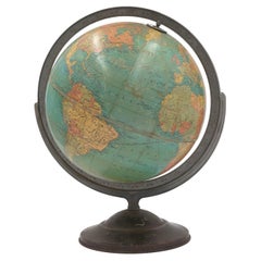 1930s Table Globe Mounted on Base by Replogle Manufacturers