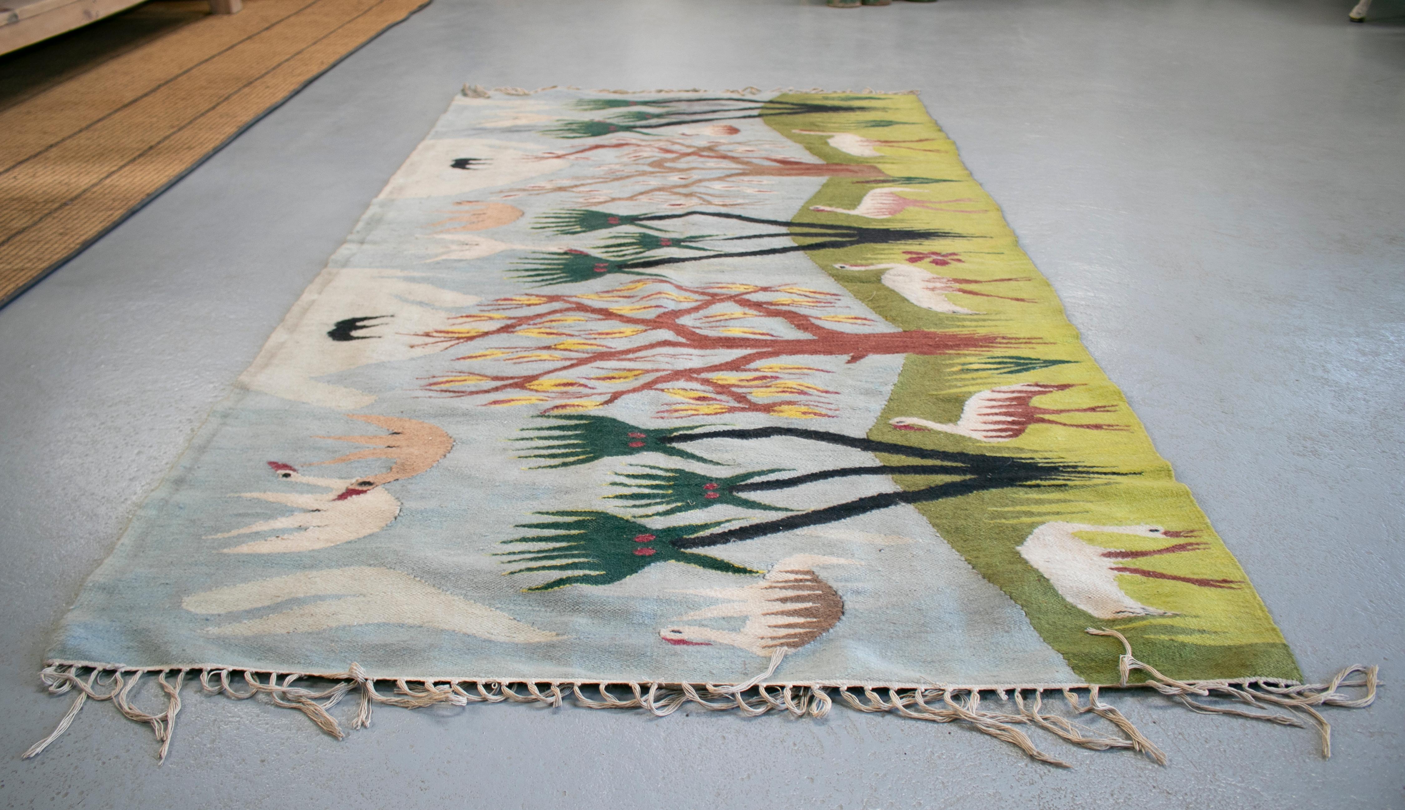 1930s Tapestry with Nile Delta Animal Scenery In Good Condition In Marbella, ES