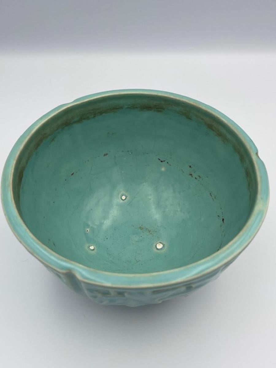 Céramique Jardinière suspendue à lierre en poterie McCoy, 1930, sarcelle en vente