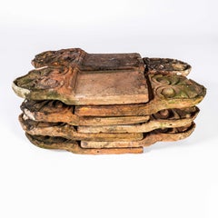 1930’s Terracotta French Garden Single Scroll Tiles
