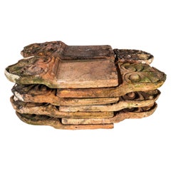 1930’s Terracotta French Garden Single Scroll Tiles