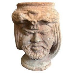 1930s Terracotta Hand-crafted Sicilian Moro Vase