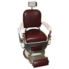 1930s Theo A. Kochs Vintage Barber Chair