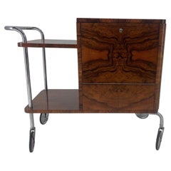 1930s Thonet B183 Walnut Bar Cabinet, Czechoslovakia