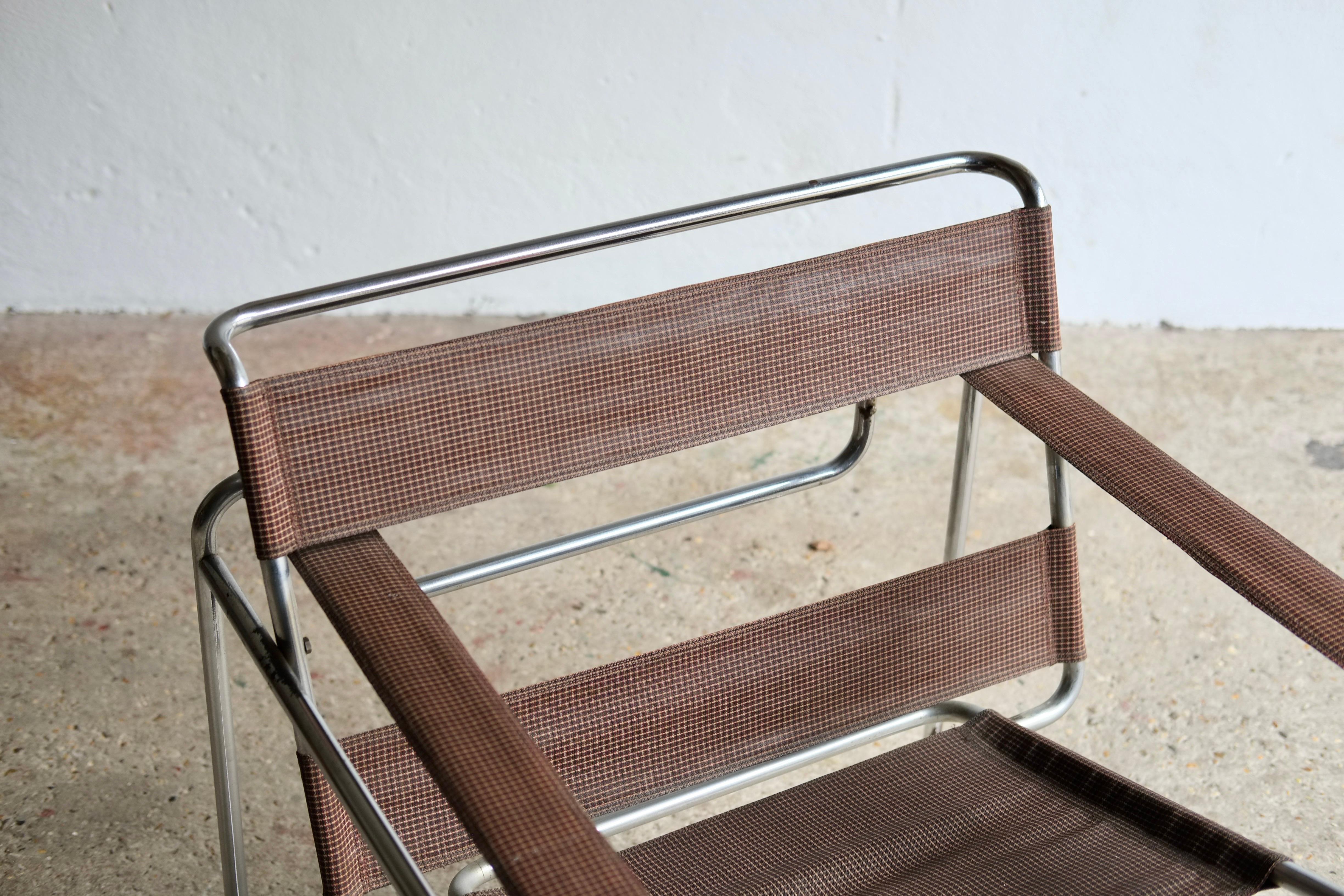 Bauhaus 1930's Thonet B3 Wassily Chair by Marcel Breuer