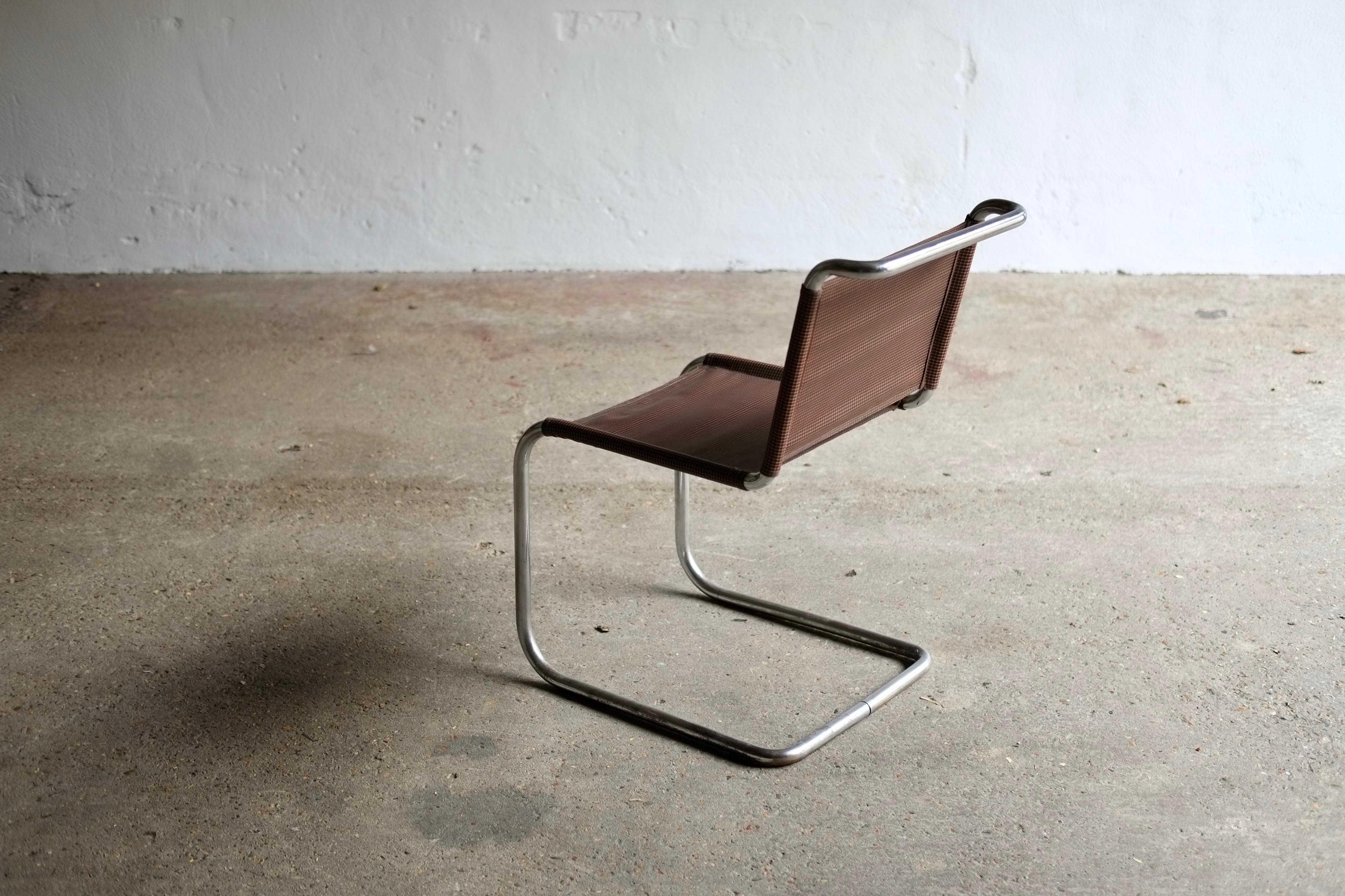 Métal Chaise Thonet B33 des années 1930 par Marcel Breuer en vente