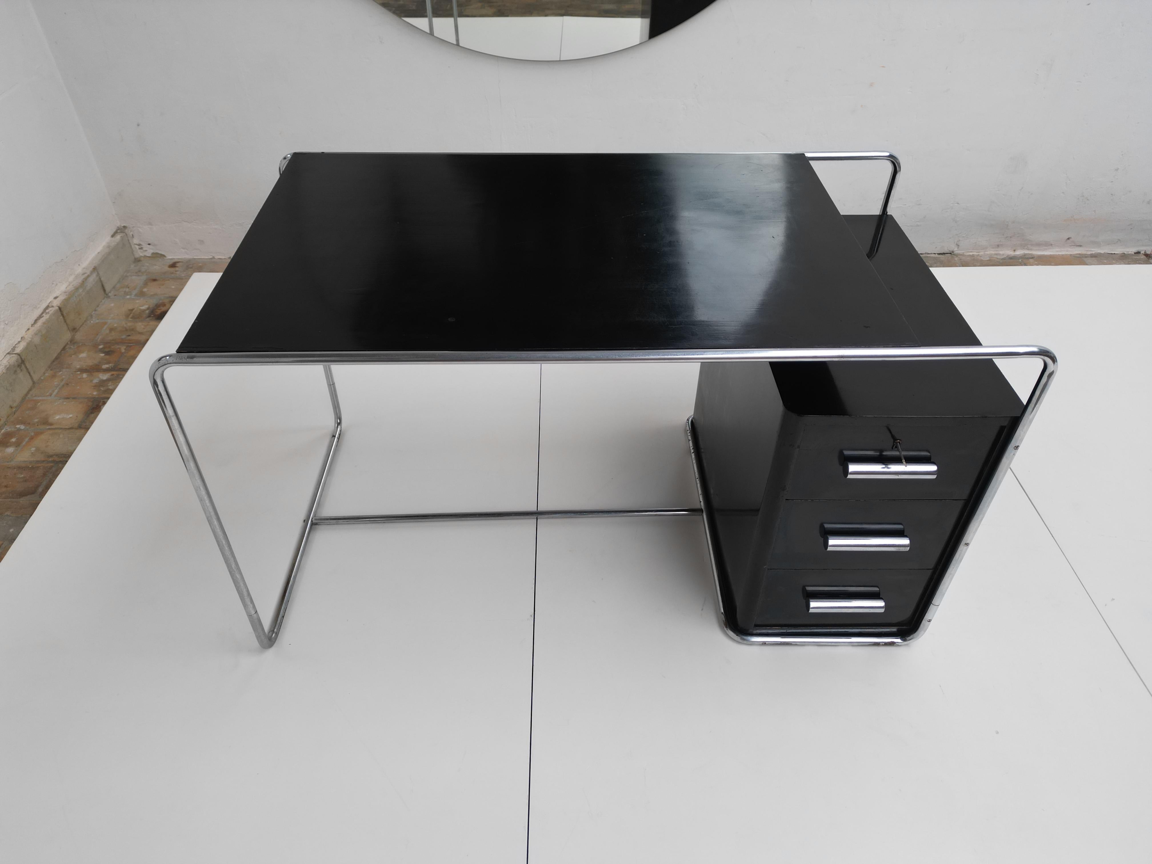 French 1930's Thonet Desk B 282By Bruno Weill with Unique Dutch Family Provenance For Sale