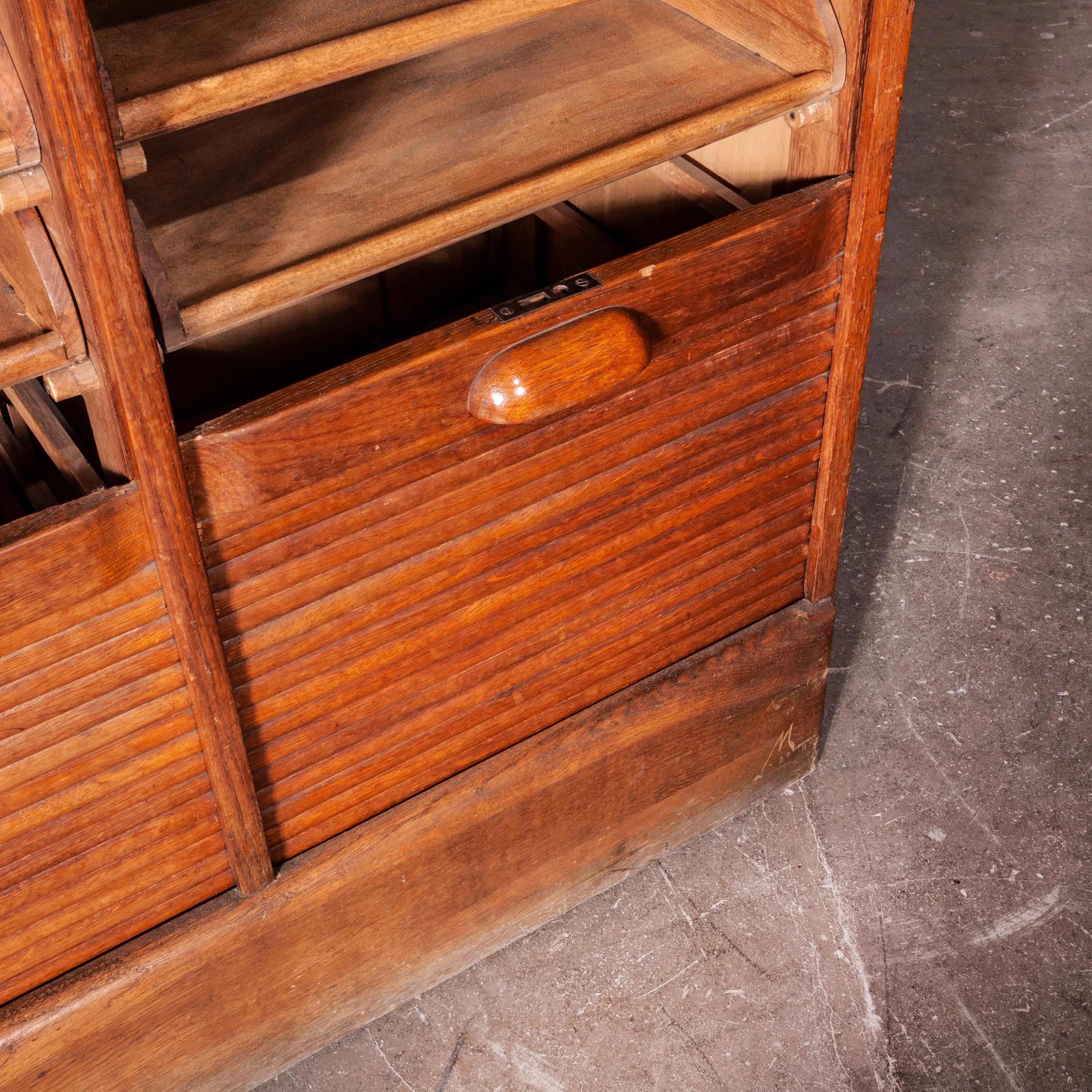 1930s Thonet Tambour Fronted Oak Cabinet 1