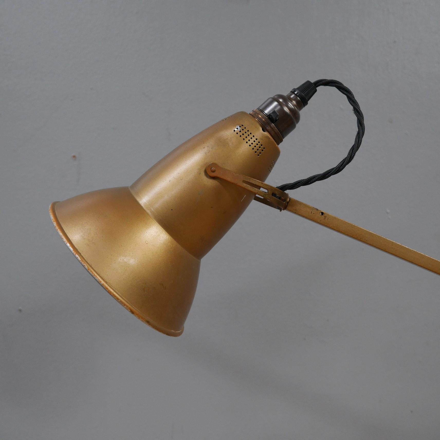 Industrial 1930's Three Step Anglepoise Lamp by Herbert Terry & Sons