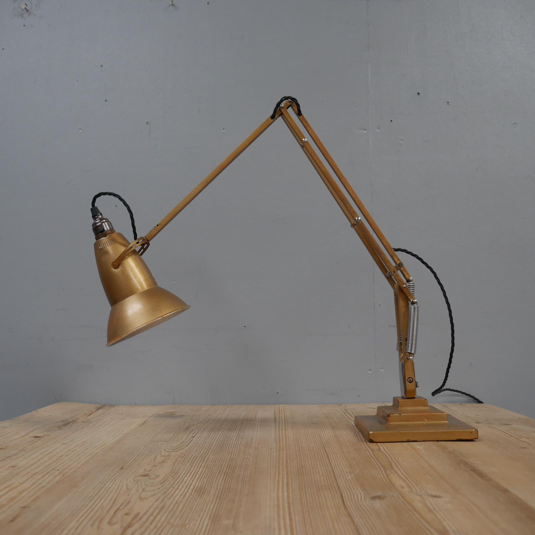 1930's Three Step Anglepoise Lamp by Herbert Terry & Sons In Fair Condition In Downham Market, GB