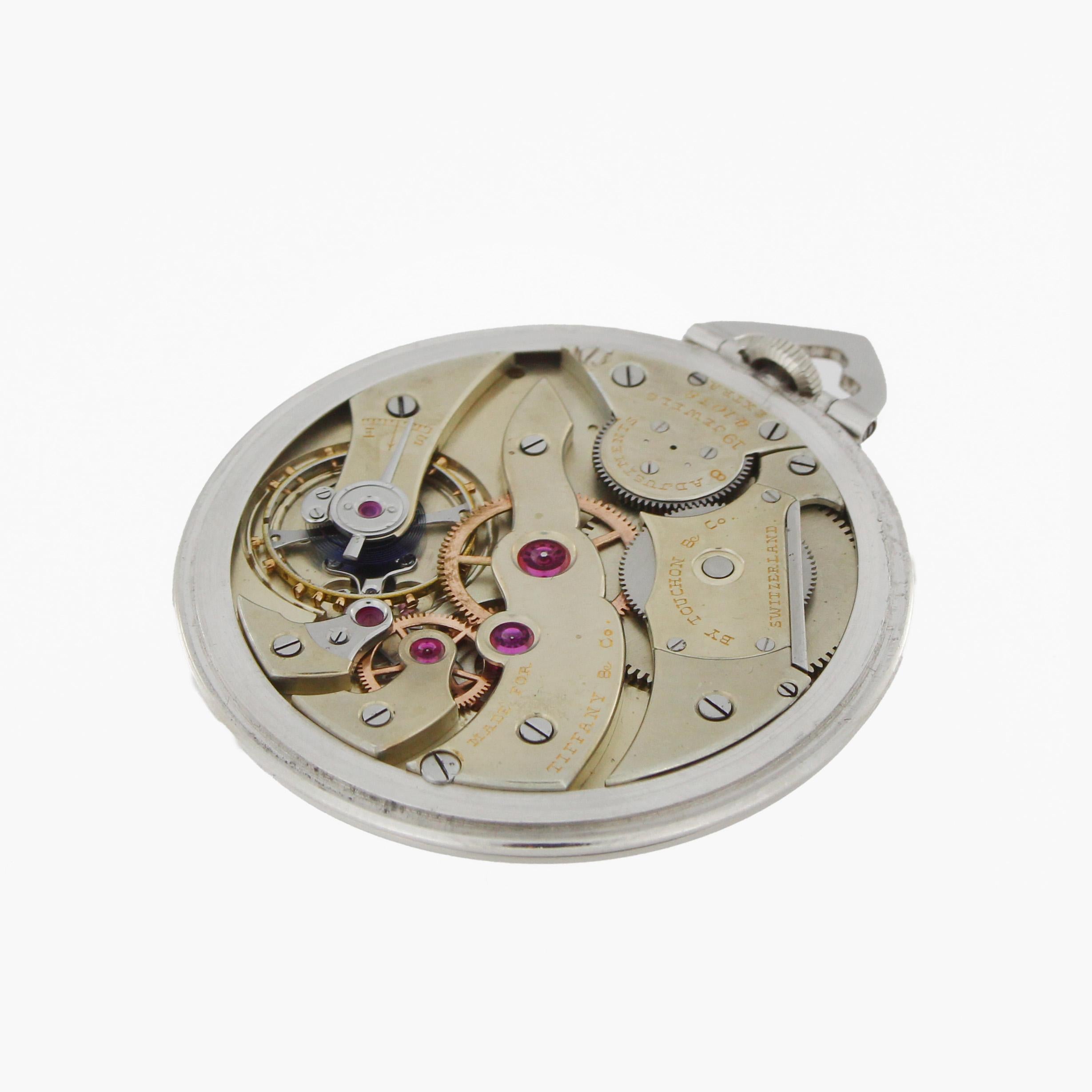 Women's or Men's 1930s Tiffany & Co. Pocketwatch in Platinum