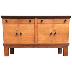 1930er Jahre Zeitloses Design & Praktisches Art Deco Buffet / Credenza in Eiche & Hartholz