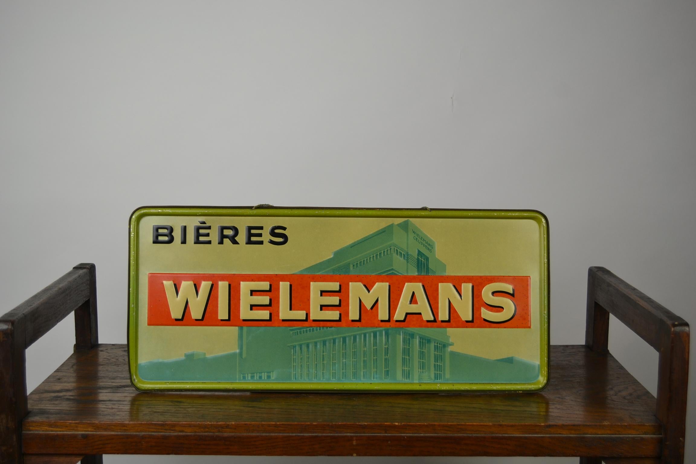 1930s Belgian Beer Sign Wielemans 14