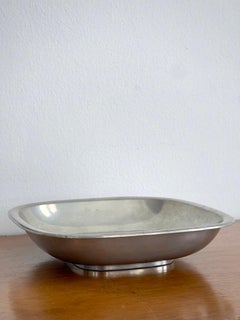 1930s tin platter by metal worker Just Andersen Denmark