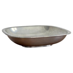 1930s tin platter by metal worker Just Andersen Denmark