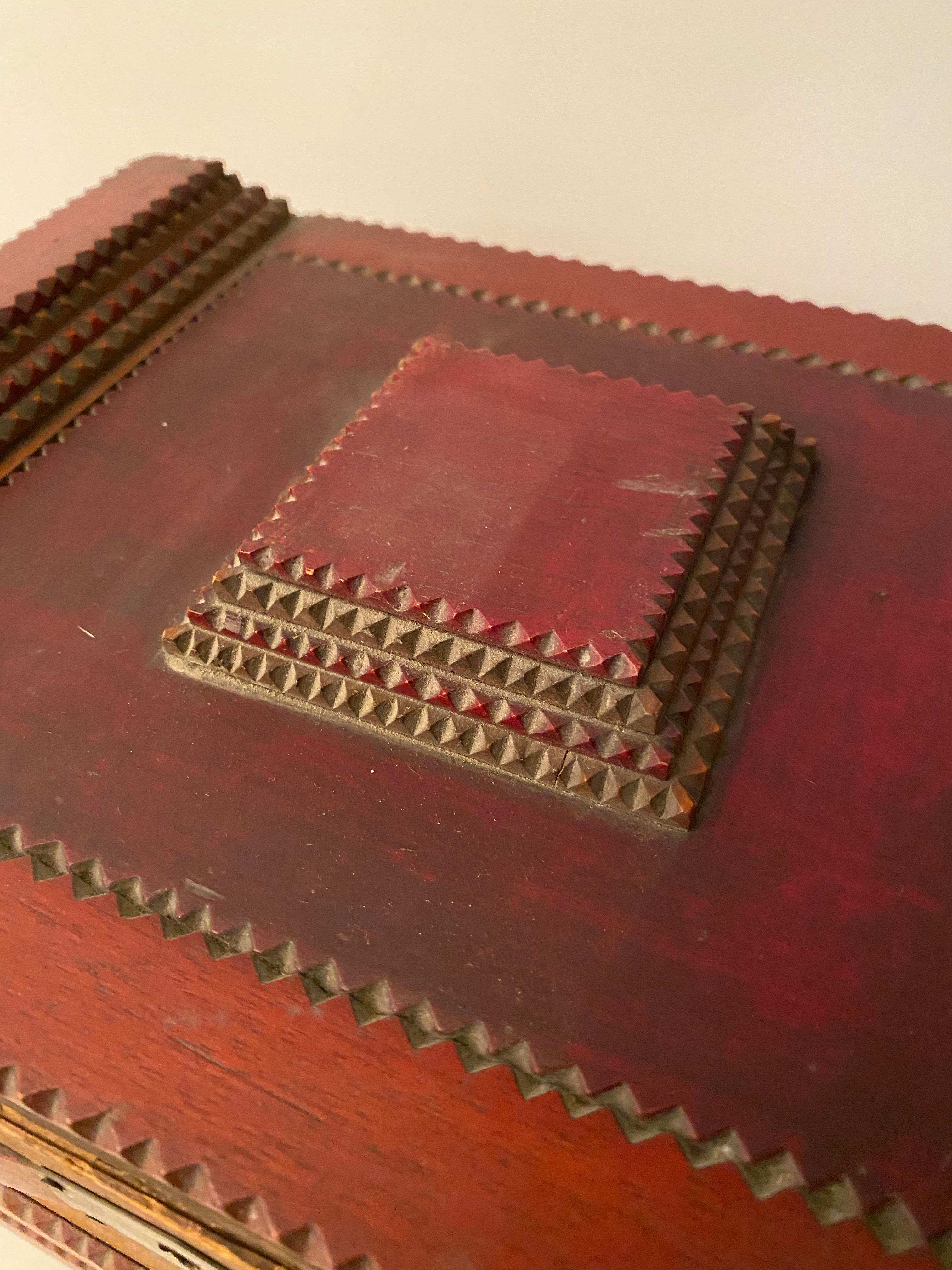 1930s Tramp Art Keepsake Box 1