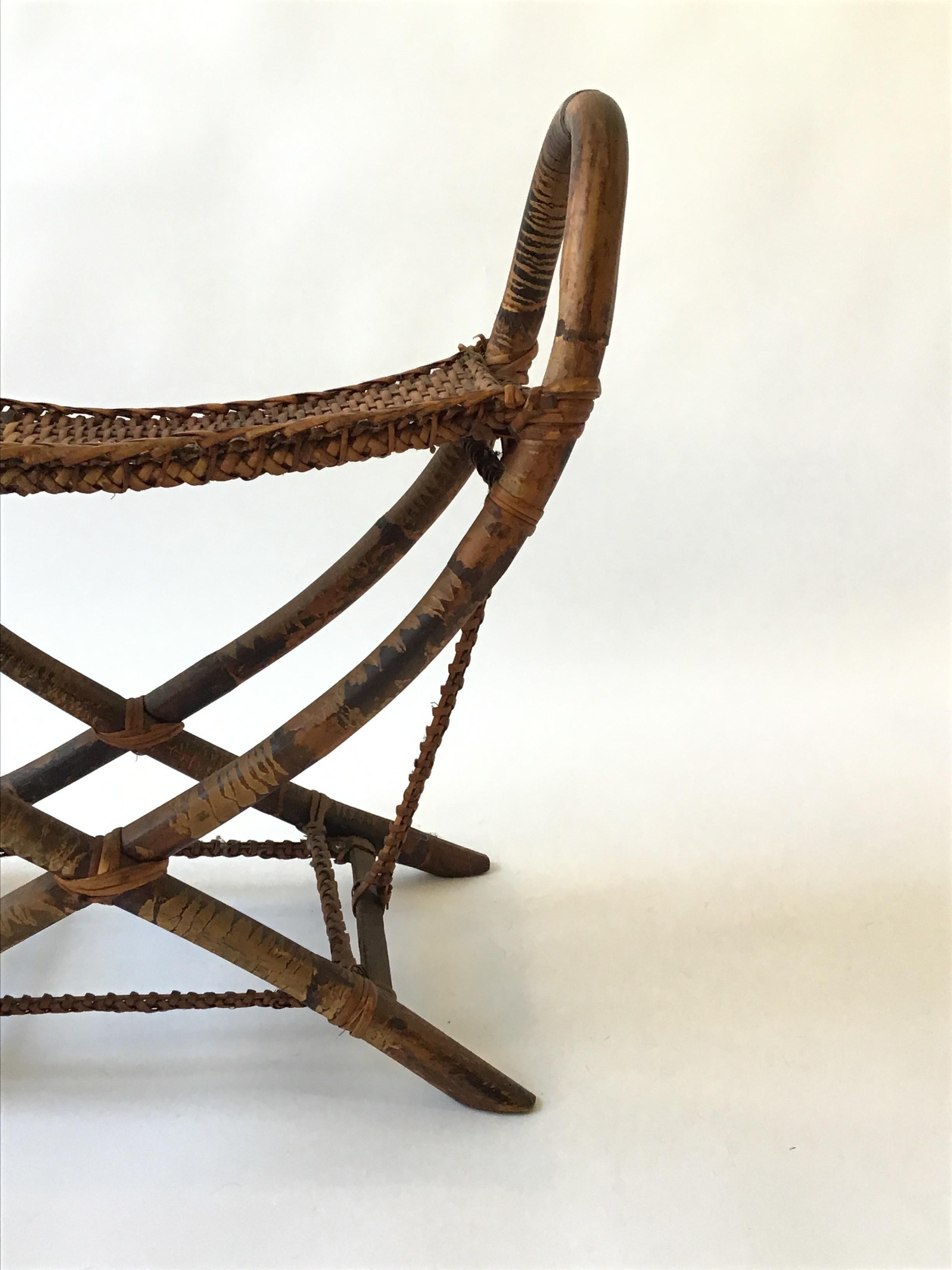 1930s Tribal Bamboo Bench 2