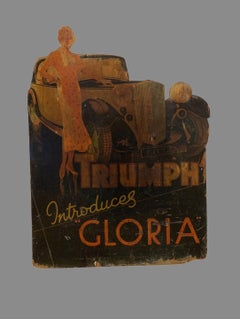 1930s Triumph painted sales board