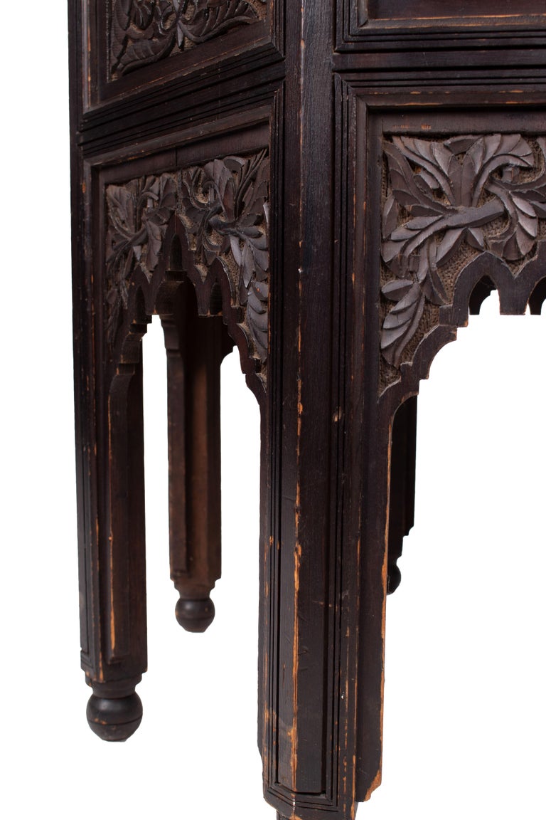 1930s Turkish Octagonal Hand Carved Wooden Table at 1stDibs turkish