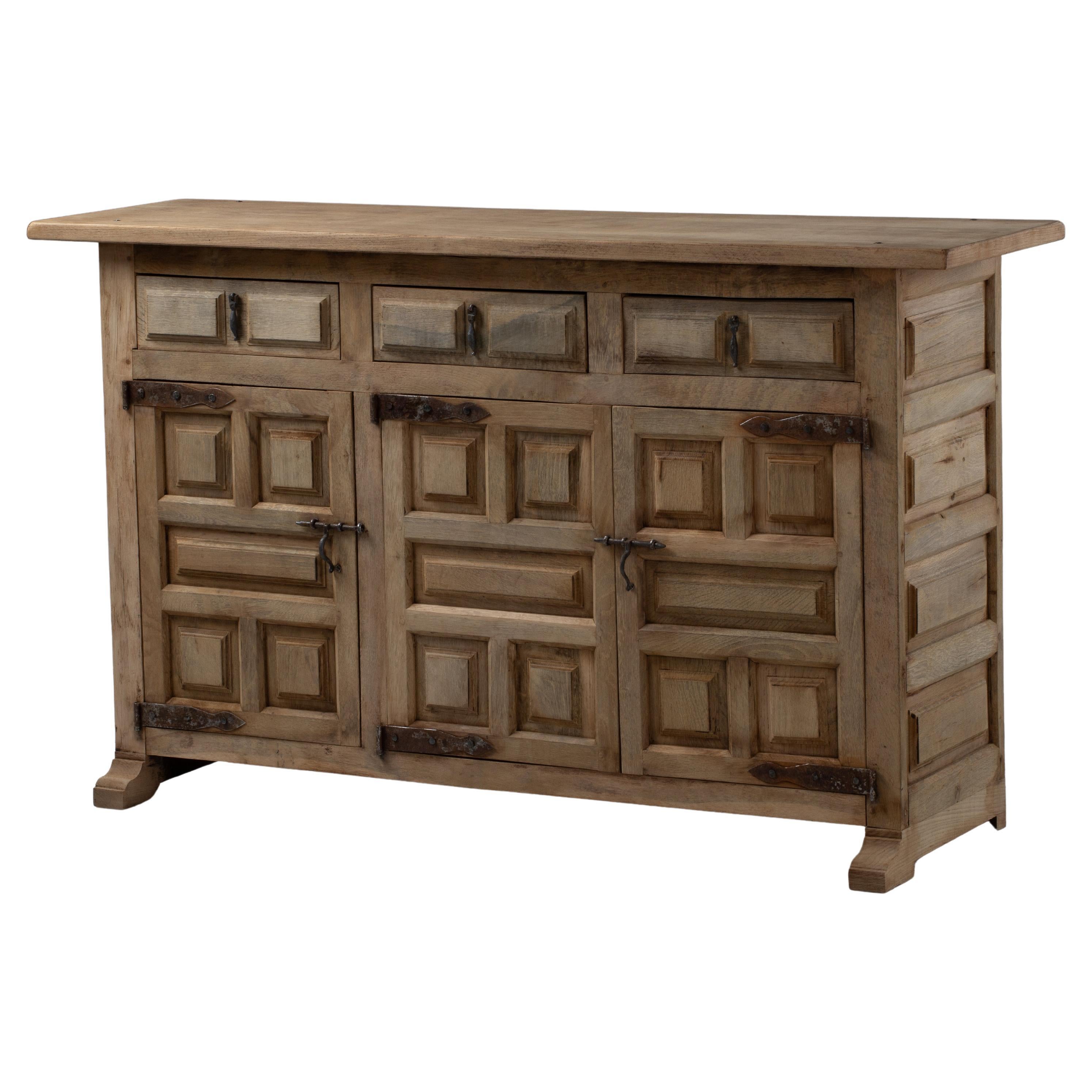 1930s Tuscan-Style Spanish Solid Walnut Buffet