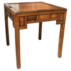 1930s Varnished Wooden Gaming Table with Drawers