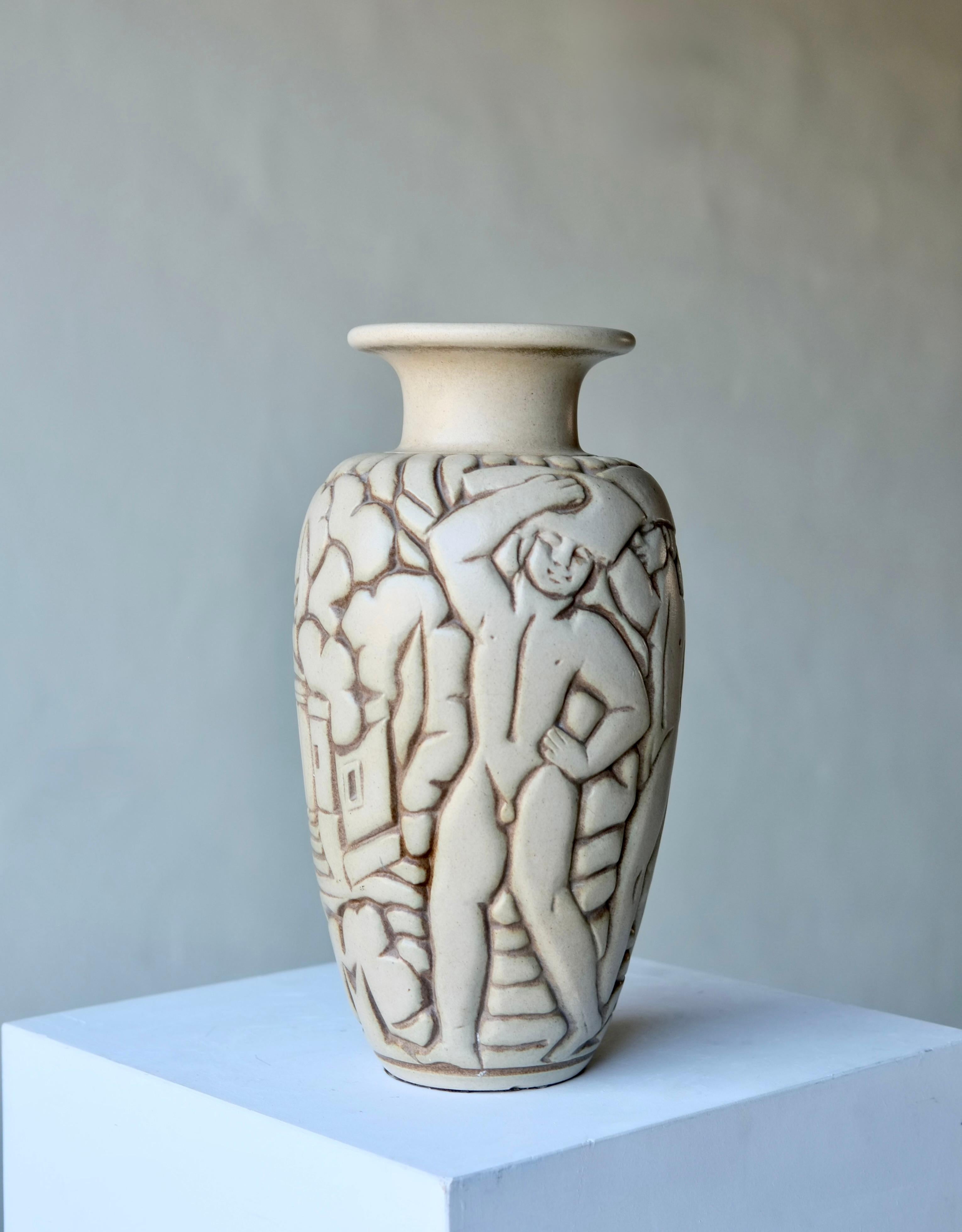 Vaso del 1930 di Gaston Goor per Mougin, Nancy, Francia in vendita 3