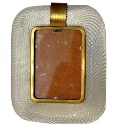 Venini-Bilderrahmen aus gedrehtem Muranoglas im italienischen Design, 1930er Jahre