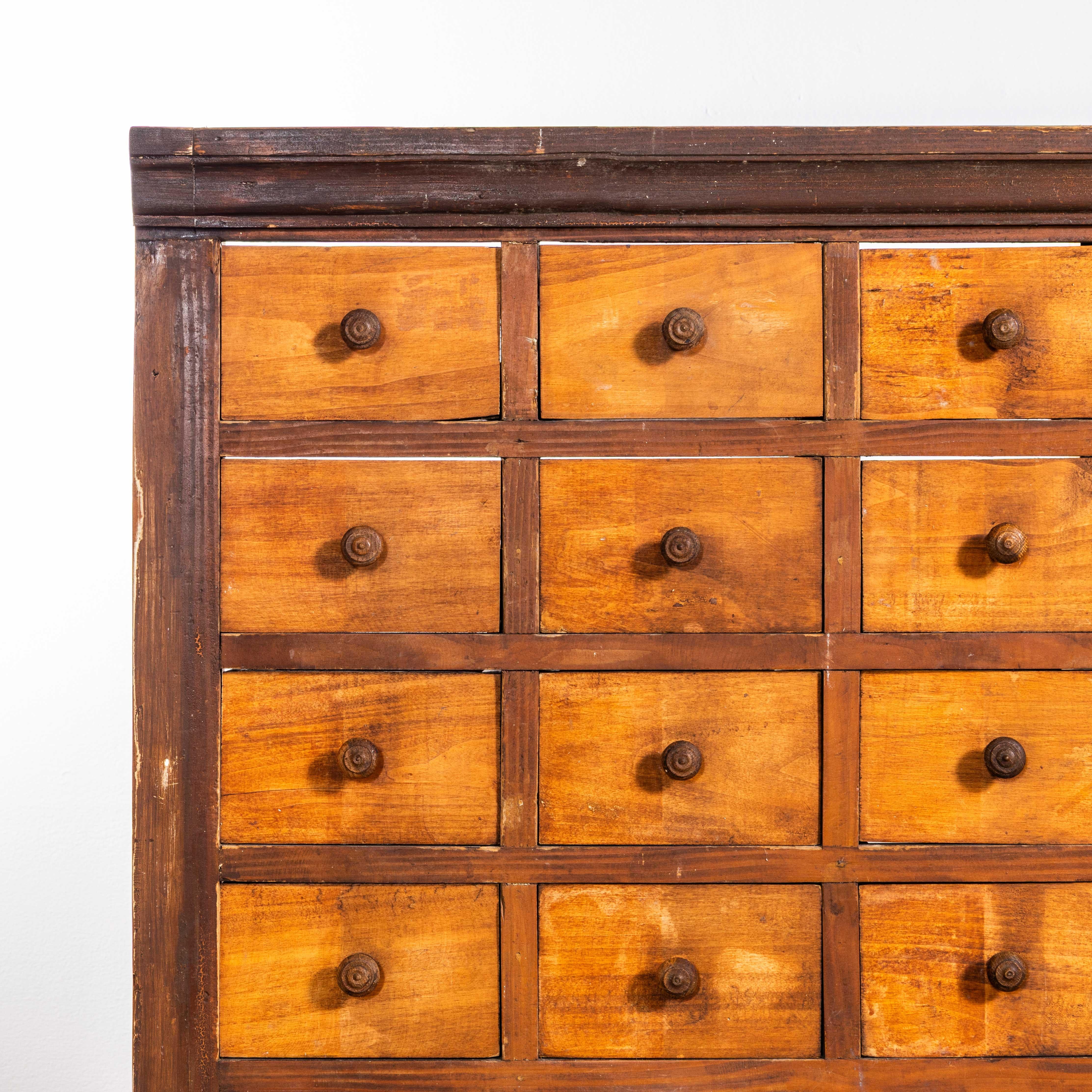French 1930's Very Large Bank Of Seed Drawers  - One Hundred And Twelve Drawers For Sale