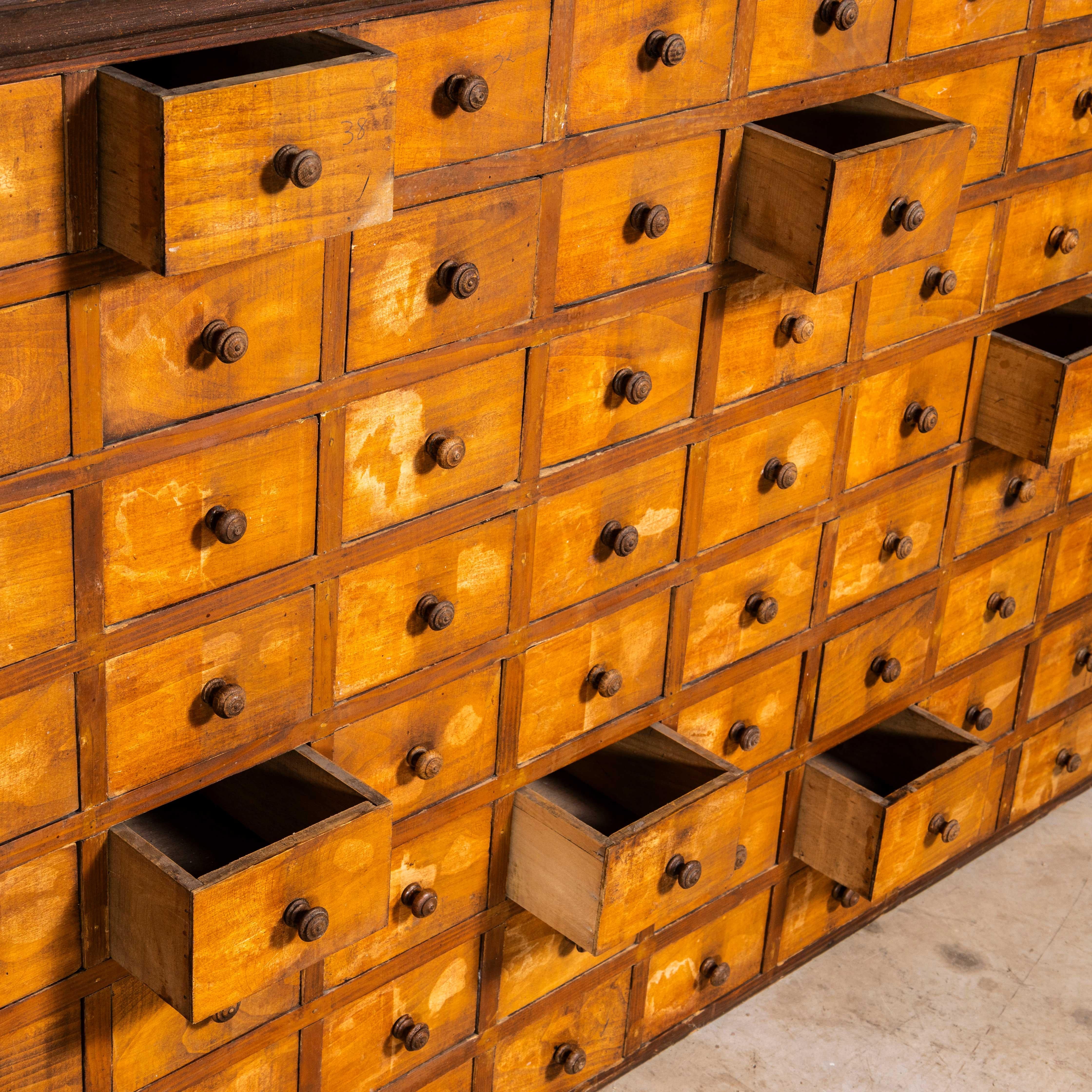 1930's Very Large Bank Of Seed Drawers  - One Hundred And Twelve Drawers In Good Condition For Sale In Hook, Hampshire