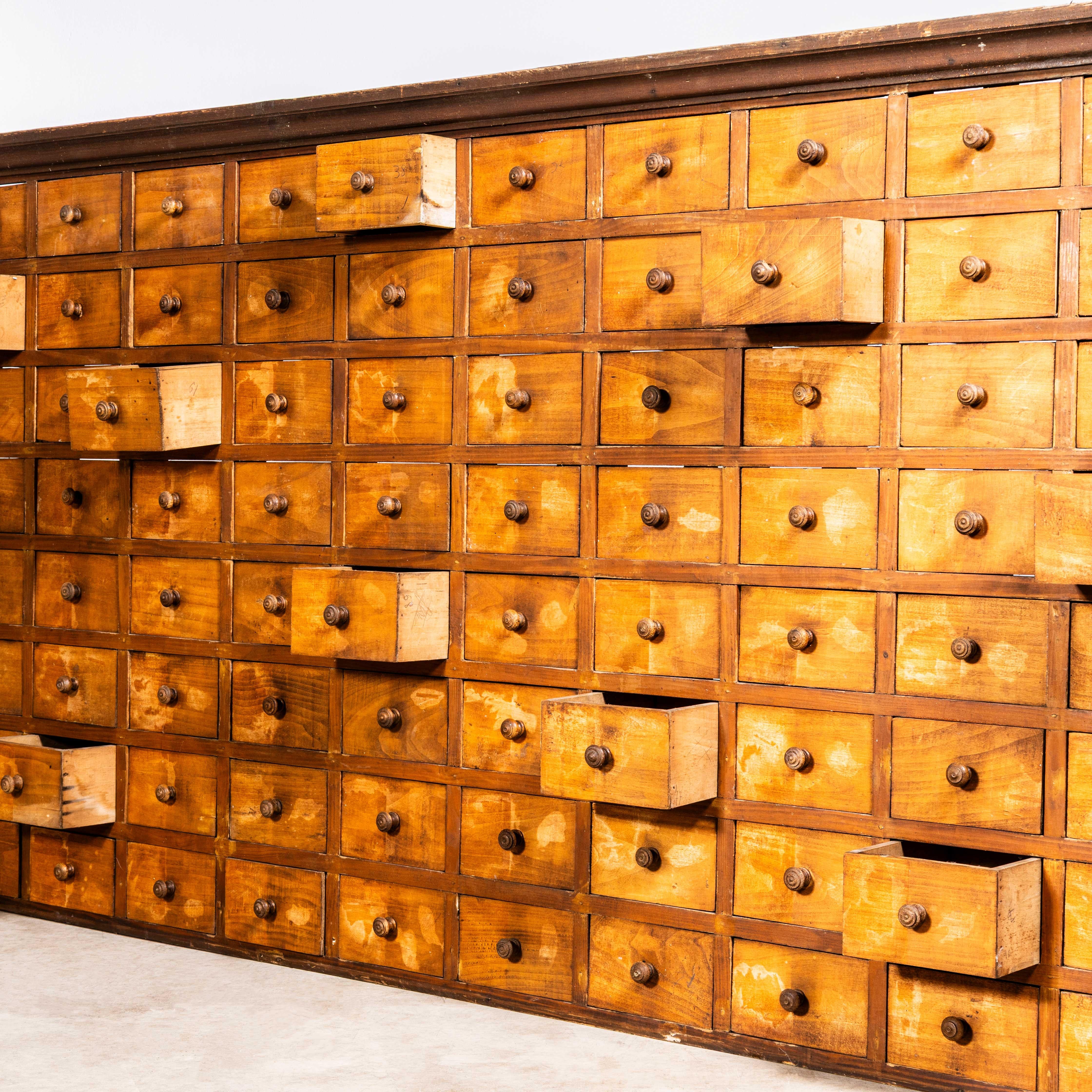 1930's Very Large Bank Of Seed Drawers  - One Hundred And Twelve Drawers For Sale 1