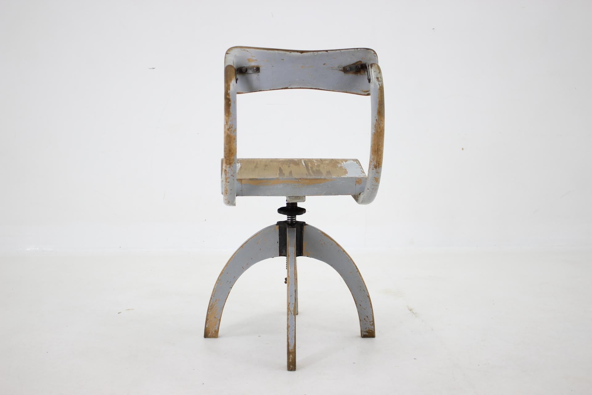 1930s Very Rare Thonet Desk Chair Model B583, Austria In Good Condition In Praha, CZ