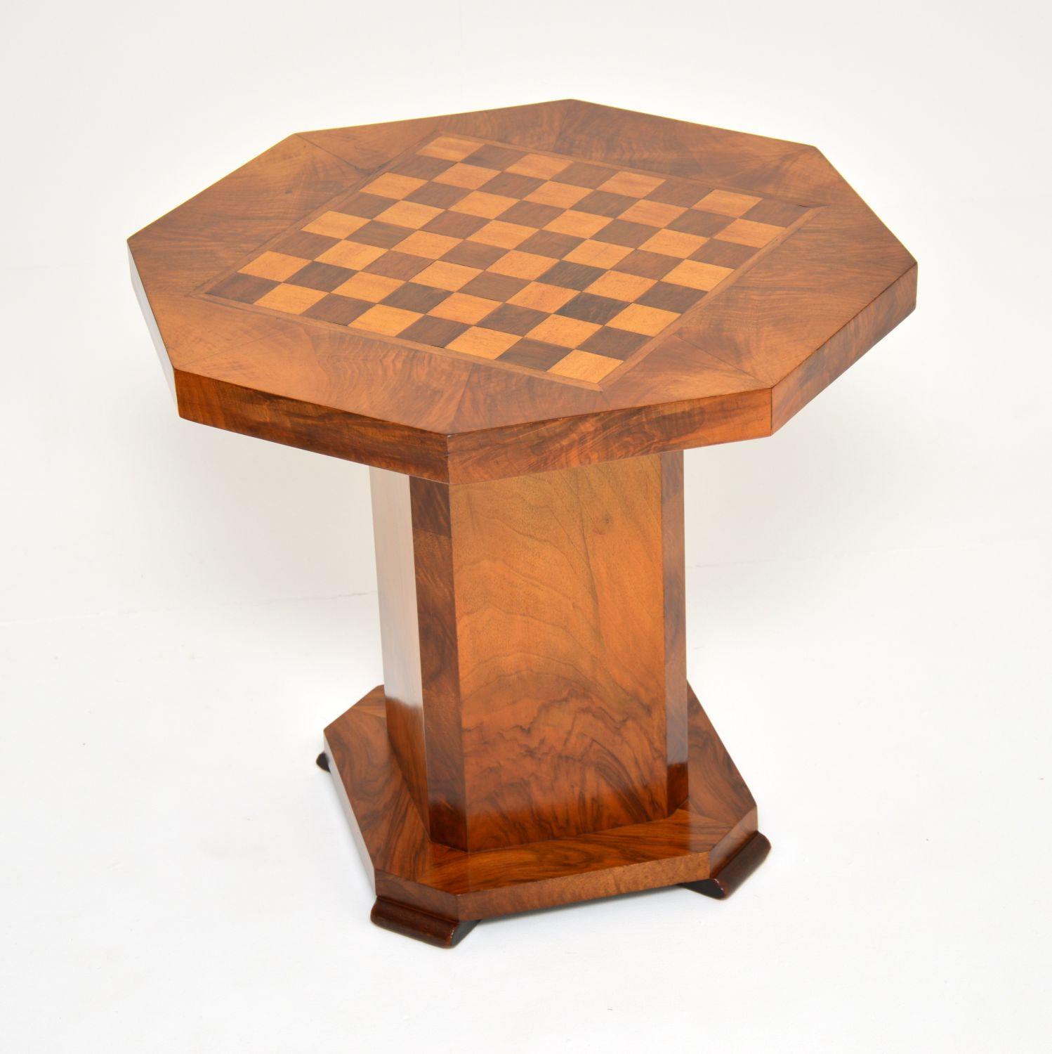 Inlay 1930's Vintage Art Deco Chess / Coffee Table