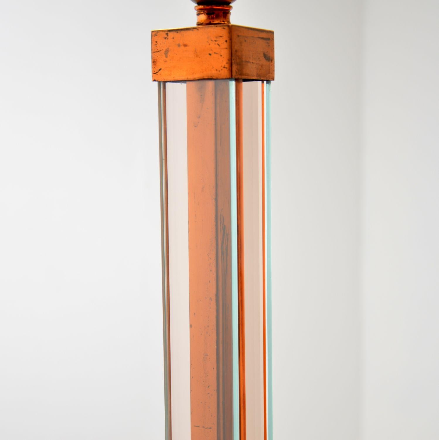 1930's Vintage Art Deco Copper Floor Lamp 2