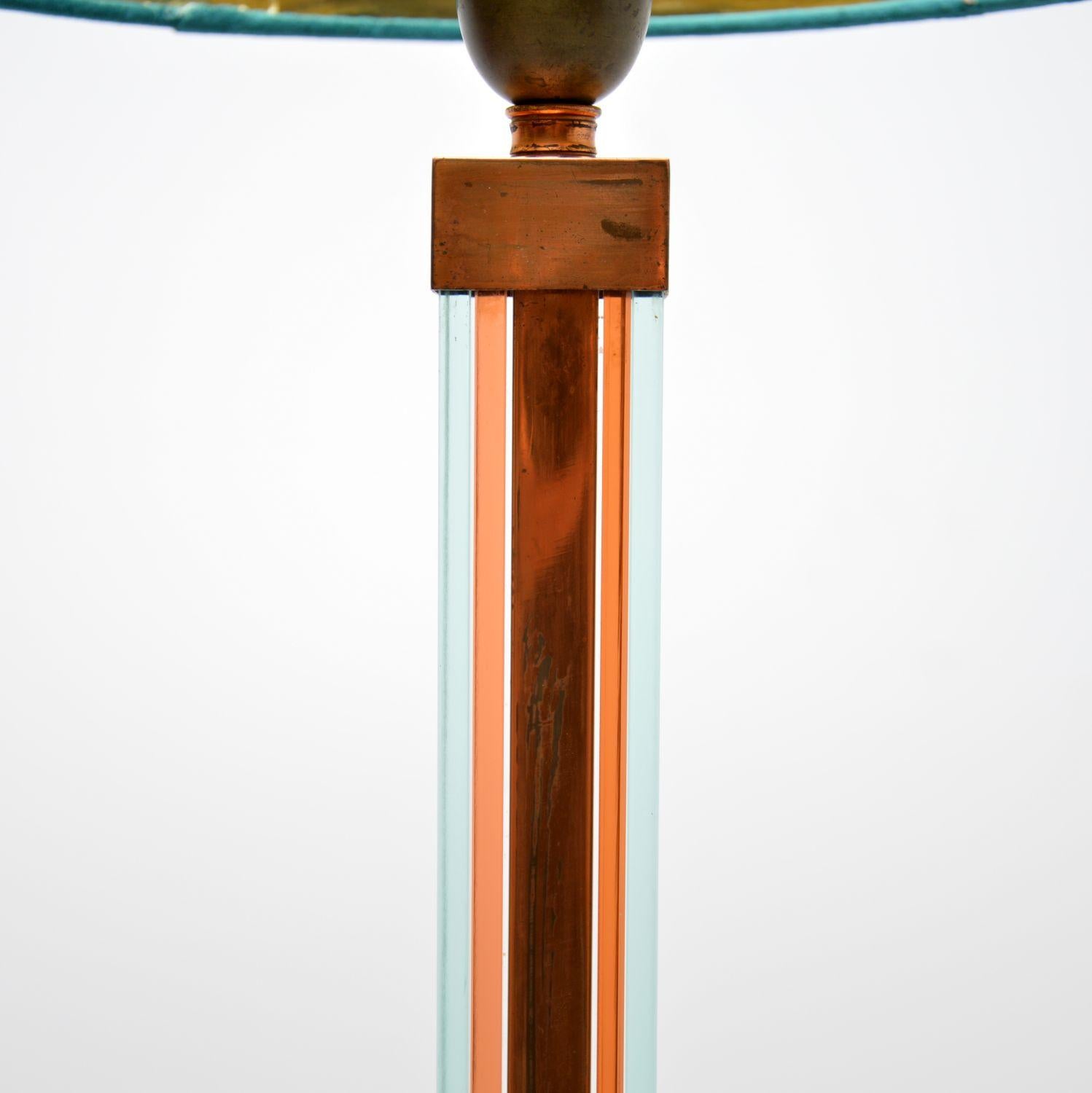 Mid-20th Century 1930's Vintage Art Deco Copper Floor Lamp