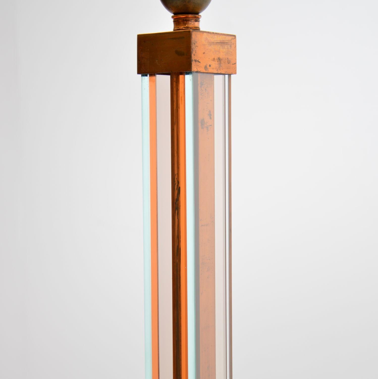 1930's Vintage Art Deco Copper Floor Lamp 3