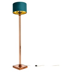 1930's Vintage Art Deco Copper Floor Lamp