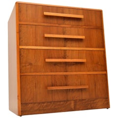 1930s Vintage Art Deco Walnut Chest of Drawers