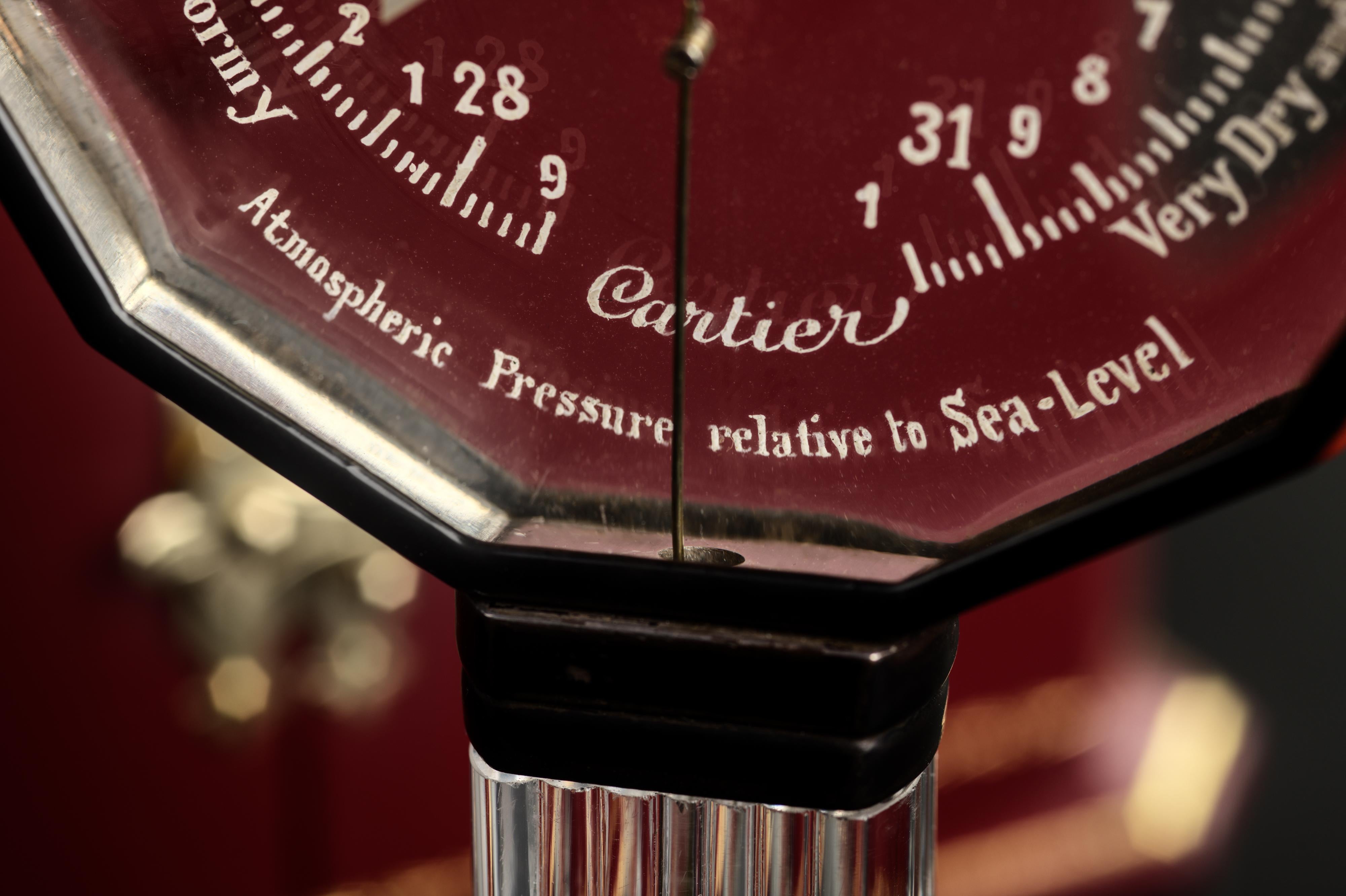 Taille mixte 1930s  Baromètre Cartier vintage en vente