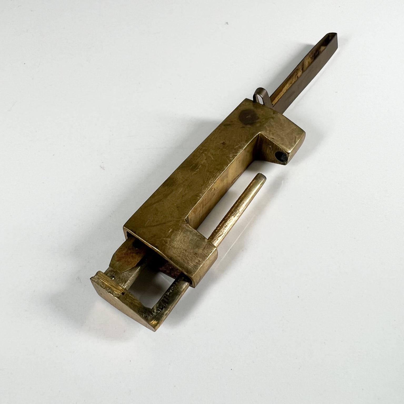 1930s Vintage Heavy Duty Brass Lock Chinese 2