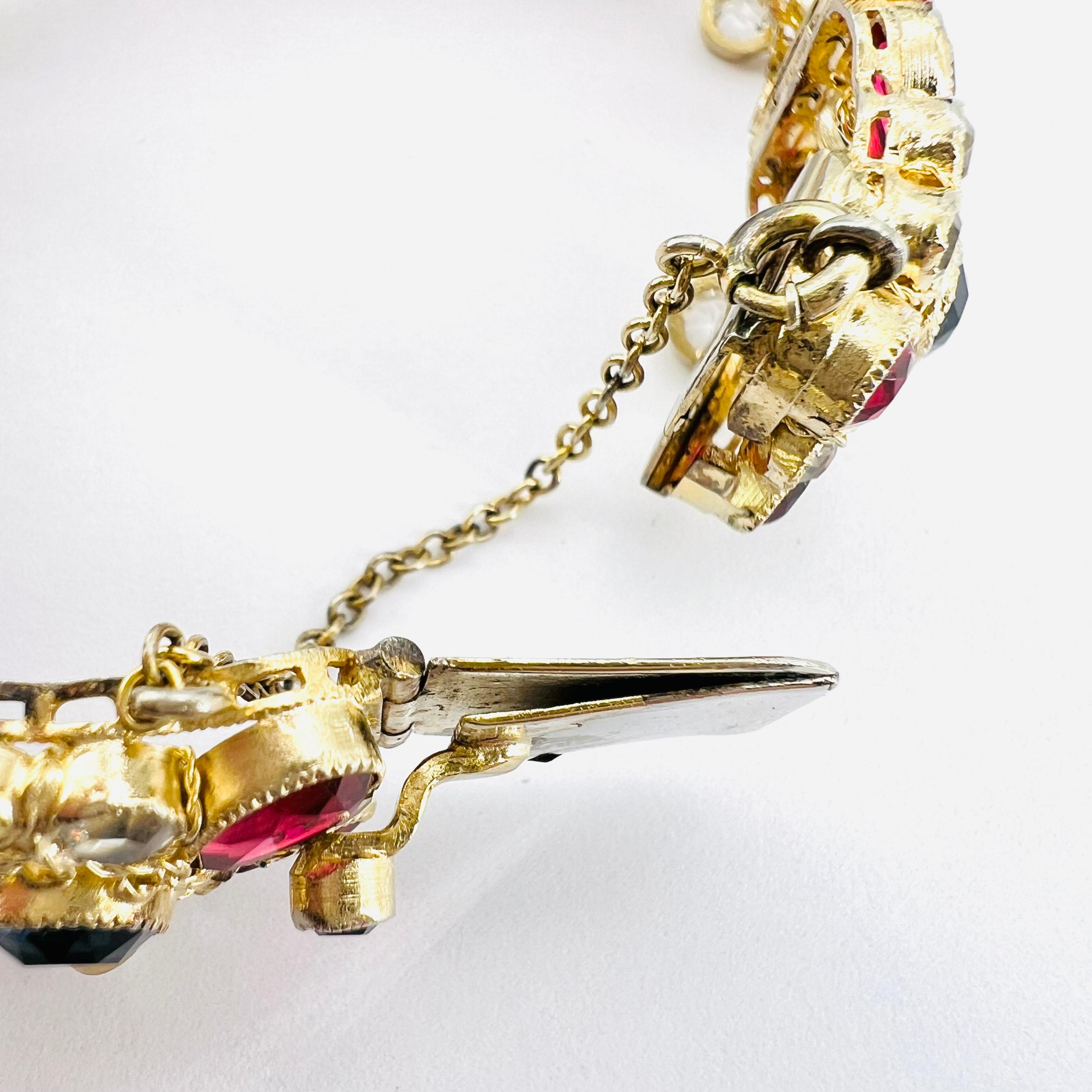 1930’s Vintage Hobé Bejeweled Bracelet Signed 2