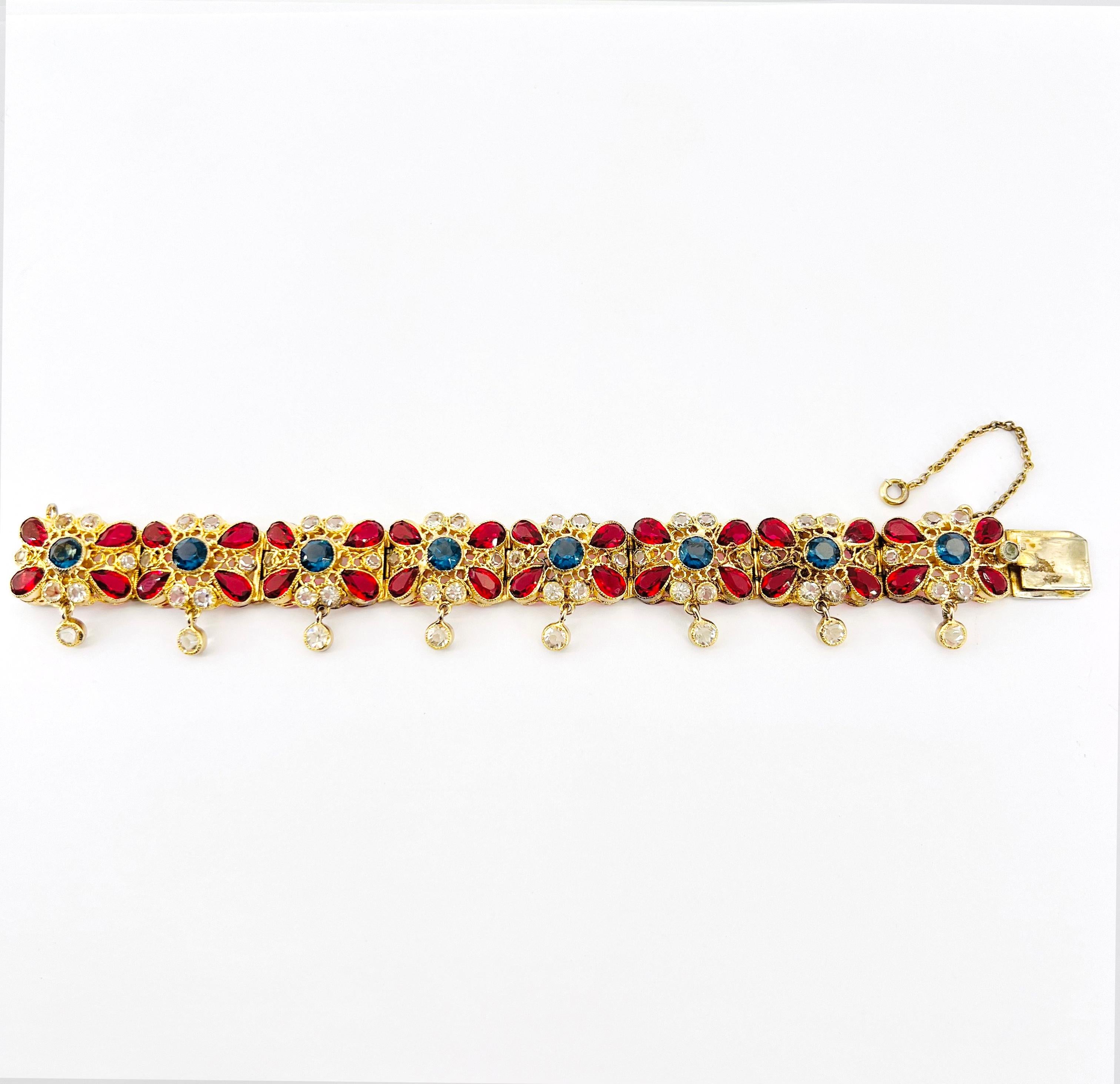 Art Deco 1930’s Vintage Hobé Bejeweled Bracelet Signed