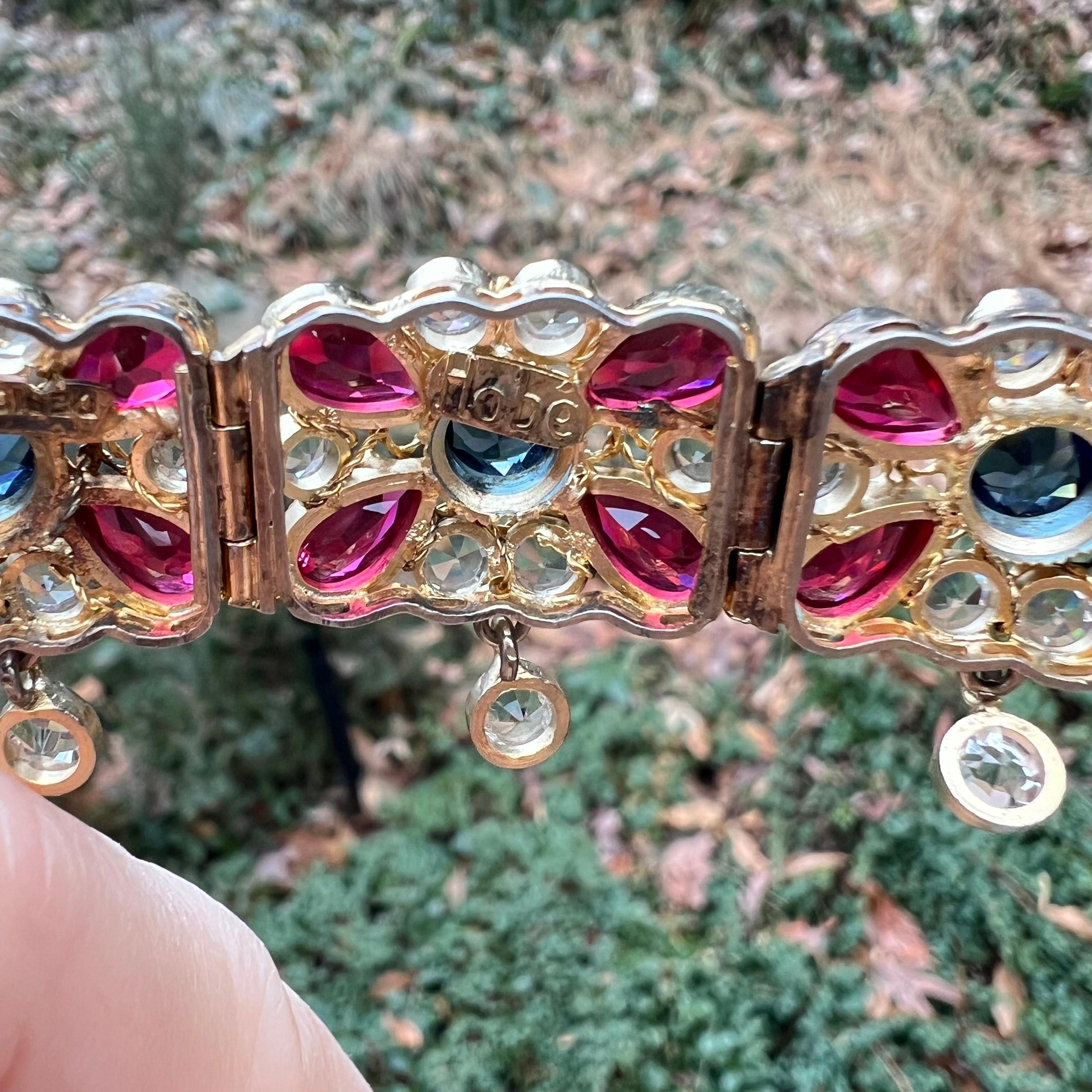 1930’s Vintage Hobé Bejeweled Bracelet Signed 1