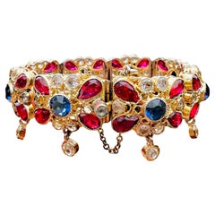 1930’s Vintage Hobé Bejeweled Bracelet Signed